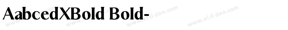 AabcedXBold Bold字体转换